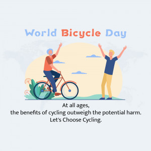 World Bicycle Day Illustration Post For Pinterest
