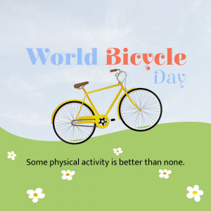 World Bicycle Day Celebration Design For Instagram