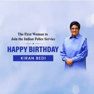 Kiran Bedi Birthday Wish Post For Instagram