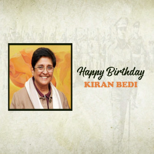 Kiran Bedi Birthday Greeting Creative Design For X