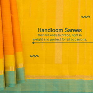 Handloom Sarees - Vibrant Yellow And Orange Post For Google Business Profile