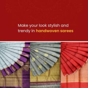Handwoven Sarees - Stylish & Trendy Creative Design For Instagram