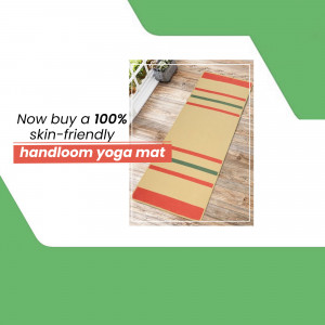 Handloom Yoga Mat Advertisement Marketing Image For Telegram