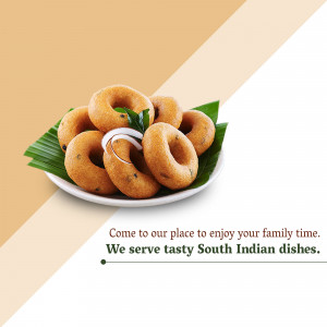 Delicious South Indian Medu Vada Poster For WhatsApp