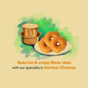 Medhu Vada And Sambar-Chutney Advertisement For Twitter