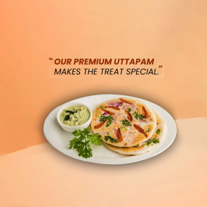 Premium Uttapam - A Delicious Treat Business Poster For X