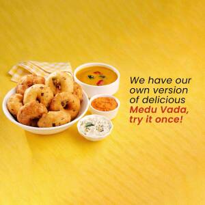 Delicious Medu Vada Promotional Banner For Google Business Profile