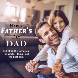 A father and daughter sharing a loving moment on Father's Day.