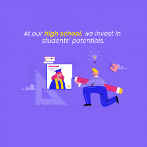 Illustration of a person drawing a student on a tablet, symbolizing investment in education.