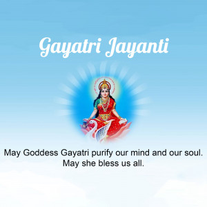 Gayatri Jayanti Greetings Creative Design For LinkedIn