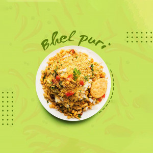 Delicious Bhel Puri Social Media Post For LinkedIn