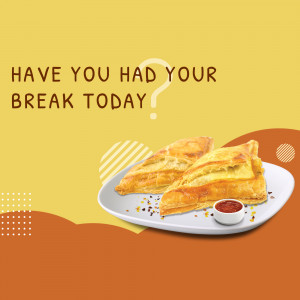 Samosa Break Time Banner For X