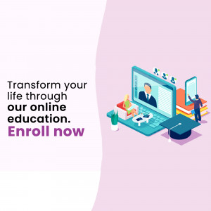 Online Education - Transform Your Life Flyer For Facebook