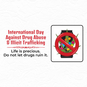 International Day Against Drug Abuse And Illicit Trafficking Branding Post For WhatsApp