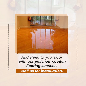 Polished Wooden Flooring Advertisement For Google Business Profile