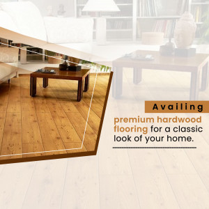 Premium Hardwood Flooring Social Media Post For WhatsApp