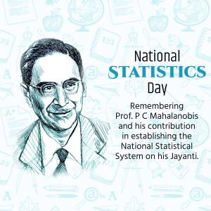 National Statistics Day - P.C. Mahalanobis Image For Telegram