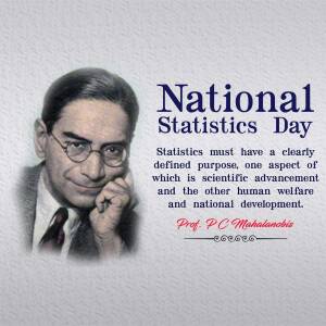 National Statistics Day - P.C. Mahalanobis Promotional Banner For WhatsApp