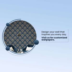 Elegant Wall Clock With Geometric Pattern Branding Post For Twitter
