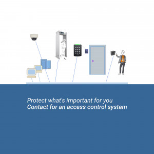 Access Control System Illustration Social Media Post For Twitter