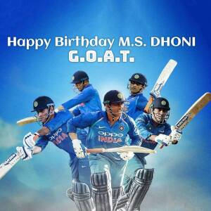 Happy Birthday M.S. Dhoni - The GOAT Template For Pinterest