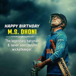 Happy Birthday MS Dhoni Promotional Banner For Threads
