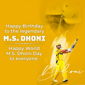 Happy Birthday MS Dhoni Image For Pinterest