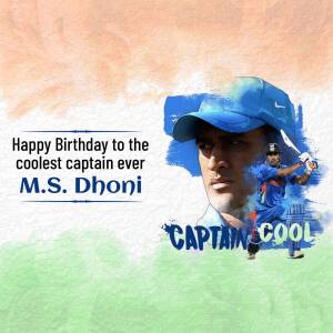 Happy Birthday MS Dhoni Banner For Threads