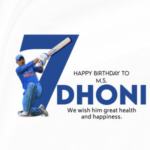 Happy Birthday MS Dhoni Social Media Post For Google Business Profile