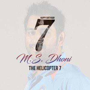 MS Dhoni Birthday Special Flyer For Twitter