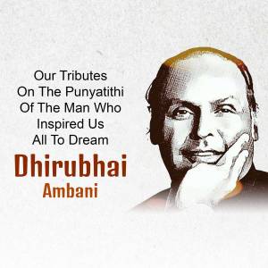 Dhirubhai Ambani Tribute Marketing Image For Instagram