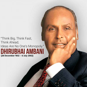 Dhirubhai Ambani - Visionary Entrepreneur Marketing Image For Pinterest
