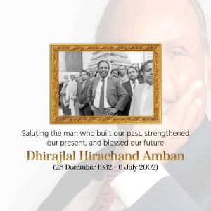 Dhirajlal Hirachand Ambani - Remembering The Founder Creative Design For Pinterest