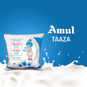 Amul Taaza Milk Pack Artwork For WhatsApp