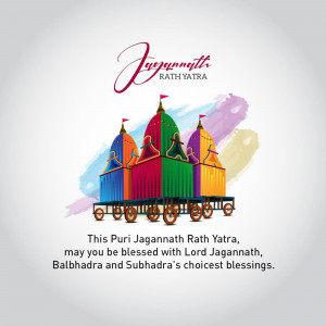 Illustration of the Jagannath Rath Yatra chariots