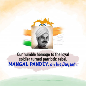 Mangal Pandey Jayanti Marketing Image For X