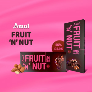 Amul Fruit 'N' Nut Dark Chocolate with Almonds