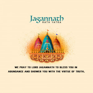 Illustration of three decorated chariots for Jagannath Rath Yatra with text.