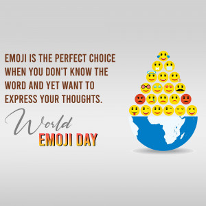 World Emoji Day Celebration Business Poster For LinkedIn