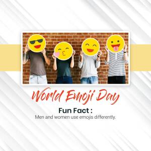 World Emoji Day Celebration Banner For Telegram
