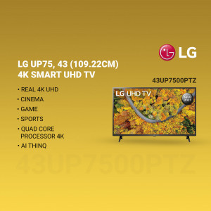 LG UP75 43" 4K Smart UHD TV Design For Telegram