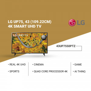 LG UP75 43" 4K Smart UHD TV Advertisement For Pinterest