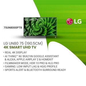 LG 75UN8000PTB 4K Smart UHD TV Advertisement For X
