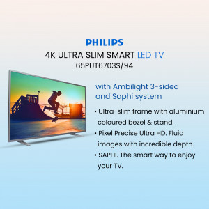 Philips 65PUT6703S/94 4K Ultra HD Smart LED TV with Ambilight