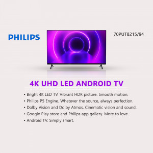 Philips 70PUT8215/94 4K UHD LED Android TV with vibrant HDR picture