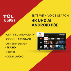 TCL 65P8E 4K UHD Android TV Business Poster For Facebook