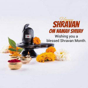 Happy Shravan/Om Namah Shivay Template For Facebook