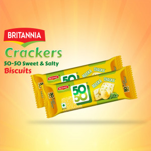 Pack of Britannia 50-50 Sweet & Salty Biscuits