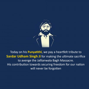Sardar Udham Singh Punyathithi Branding Post For X