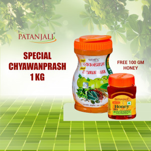 Patanjali Special Chyawanprash 1kg and Honey 100gm